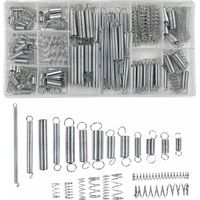 Ressorts de compression, ressorts de traction - Assortiment de 20 tailles de ressorts d'extension en acier galvanisé avec boîte de rangement (200 pièces)