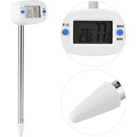 Thermomètre de sol en acier inoxydable, mini humidimètre électronique de haute précision, testeur d\'humidité de température