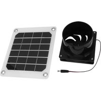 Kit de ventilateur d'extraction solaire 20 W avec filet de protection, 15 cm, portable, pour poulailler et animaux de compagnie