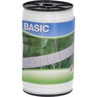 BANDA PER RECINTI ELETTRICI H 10 mm, bobina 200 mt - Colore Bianco