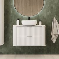 Elegance Glamour Style 2 Drawer Bathroom Wall Vanity Cabinet 60cm - White
