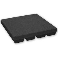 Piastrelle di gomma 55 mm - 1 m2 (4 piastrelle da 50 x 50 cm) - Nero