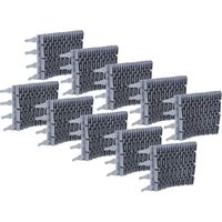 vhbw 10x Brosse compatible avec Zodiac RG3200, RT 3200, RT 2100 robot aspirateur de piscine - en caoutchouc, 24,8 x 18 x 2,8 cm