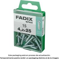 Vis autotaraudeuse, CP, zinc, 42 x 25 mm, boîte de 15 pièces. Fadix 85761