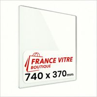 INVICTA - modèle : antaya - 740 x 370 x 4 mm - Vitre de cheminée pour insert et poêle à bois - verre de rechange - jusqu'à 800°C
