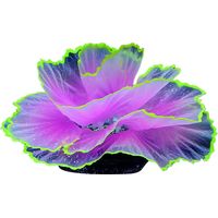Plantes décoratives fluorescentes pour aquarium - Plantes artificielles pour aquarium (violettes)