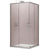 BERNSTEIN - Paroi de douche d´angle,porte coulissante, en verre véritable NANO EX506 90x120x195cm - sans receveur