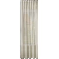 WOLTU 1er Gardinen Leinenoptik Vorhänge Halbtransparent Gardine mit Kräuselband für Schlafzimmer Wohnzimmer 135x175 cm Sand