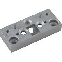 Marchesi Distanzplatte 12mm, für Zusatzschloss, 70x30mm, Zinkdruckguss silber