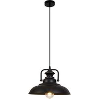 Homestyle Pro MK103-BB Lampe à suspension industrielle 38x21 cm Noir/Métal