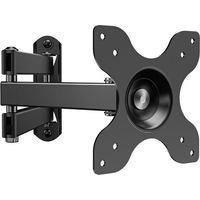 Schwarze TV-Wandhalterung mit Gelenkarm für 15-Zoll-Bildschirme – Kompatibel mit Bildschirmen von 13 bis 32 Zoll bis 15 kg – 15° Neigung und 180° Schwenkbereich