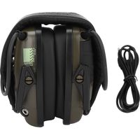 Casque anti-bruit pliable protection auditive tireur vert réduction bruit oreilles sécurité
