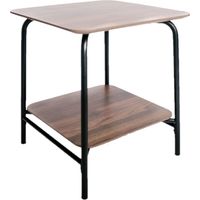 Table d'appoint carrée 2 niveaux design vintage