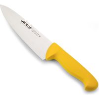 Couteau de chef Arcos Couleur - Prof 292100 acier inoxydable Nitrum et mango lame ergonomique en polypropylène jaune et lame de 20 cm, vitrine.