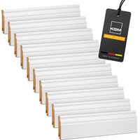 KGM Hamburger Sockelleiste weiß MDF RAL9016 19x70mm – 48m