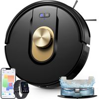 VACTIDY Cleanova W9 – Wisch- und Saugroboter – 6000 Pa – 50 dB – 180 ㎡ – LDS Lasernavigation – 15 No-Go Zonen – 5 Karten –Selbstständiges Aufladen – Kompatibel mit Alexa/Google Assistant