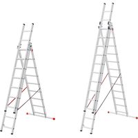 Hailo HobbyStep combi Mehrzweckleiter 3x12 Sprossen