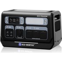 ECO-WORTHY Generateur Electrique Portable 2400W 2048wh Power Station pour camping car