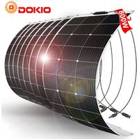 8x 100W Solarpanel 12v Flexibles Monokristallines Solarmodul für Haus/Wohnwagen/Van/Boot/Batterie/Garten