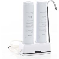 Naturewater NW-2-CTOUF Filtre à eau potable – 190 x 85 x 295 mm – 210 l/h – avec Robinet – Cartouche sédiment PP et Charbon actif – Filtration Purification