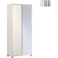 Mehrzweckschrank mit zwei Schiebetüren mit weißem Spiegel 82x41x H190 cm