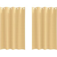 Rideaux occultants,Rideaux anti-lumière avec des rideaux Beige Polyester CFW97352