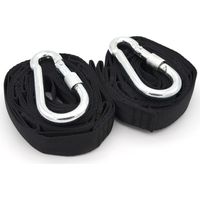 Kit per Appendere amaca 300kg ad albero trave 2 Cinghie 280x2,5 cm Fissagio Nero