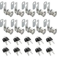 Lot de 10 Serrures Boîte aux Lettres 30mm Serrure Armoire Metallique, Barillet Boite aux Lettres en Alliage de Zinc avec 20 Clés pour Tiroir, Armoire, Placard, Boîte aux Lettres