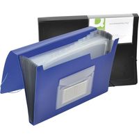 Ordner mit Gummiband A4 PP blau 12 Fächer