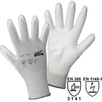 GANTS DE PROTECTION L+D WORKY 1171-7 NYLON CARBONE AVEC REVÊTEMENT PU EN 388 RISQUES MECANIQUES 4131 + EN 1149-1 TAILLE 7 (S)