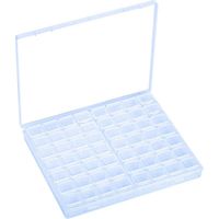 Boîte de Rangement Plastique pour Bijoux avec 56 Grilles Casier Amovible pour Perle Collier Boucle d'Oreille Séparateur Transparent pour Travail Manuel Range Diamant Broderie Nail Art