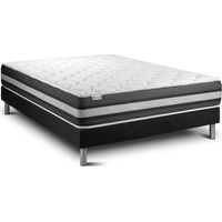 Matratzenset VITAL SPRING ZEN 180 x 200 cm Bettrahmen Kit schwarz