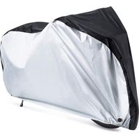 Housse de vélo imperméable XL, résistante à la pluie, au soleil, aux UV et à la poussière, compatible avec les VTT, vélos électriques, vélos de route et vélos hybrides, noire et S-AquaForge