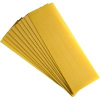 Lot de 20 feuilles de cire d'abeille gaufrées pour cadres de hausse Dadant – 100 % cire naturelle – Construction rapide de rayons – Apiculture.Net