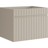 Mobile sotto lavabo sospeso scanalato beige 60 cm - SATARA