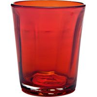 Zafferano Set 6 Bicchieri Tumbler Serie Bei in vetro colorato rosso, lavorazione artigianale a mano volante, design raffinato per la tavola quotidiana