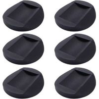 6 x Non-Slip Rubber Pads, Furniture Beaver Cups, Chair Foot Cushion for All Floors, Furniture Wheels, Black