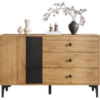 Crédenza et simple, meuble à buffet Crédence, buffet de rangement pour salon de 120L x 35 L x 76 cm