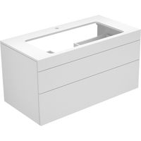 KE Waschtischunterbau Edition 400 31582, Hahnloch, anthrazit/Glas anthrazit sat.