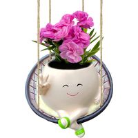 Outdoor Pflanzentopf Smile Face Design Outdoor Harz for