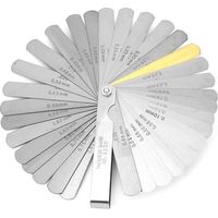 Metrisches Dickenmessgerät mit 32 Messblättern – 0,04–0,88 mm – Edelstahl – Spaltmessgerät