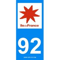 ADHESIFS REGION DEPARTEMENT 92 ILE DE FRANCE X2