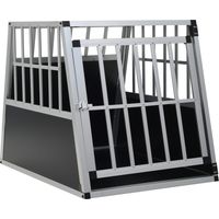 Vidaxl – Caisse de transport pour chien 65x91x69,5 cm – Aluminium et MDF – Raccords d'angle en plastique – Conception légère et aérée