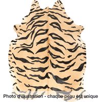 Peau de vache safari tigre 3-4m2 jaune noir - Jaune, noir