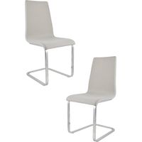 Tommychairs 2 London chairs, steel legs, wood seat and pearl grey fabric cover