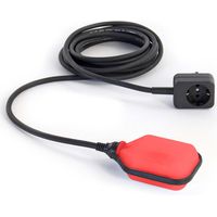 Wiltec Aqua Stop Interrupteur à flotteur - avec Câble et Fiche de 5 m - pour Protection contre pompage à vide - Accessoires de Bassin Étang Jardinage