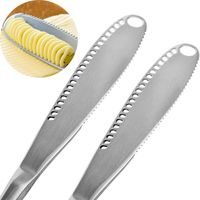 Butter Knife - Stainless Steel - Serrated Edge - For Toast Buttering And Curling - 2 Pieces