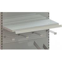 PROVOST - Tablette équipée Promag 3 en métal blanc pour rayonnage gondole