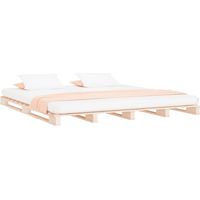 Letto a Pallet 135x190 cm Double Legno Massello di Pino vidaXL