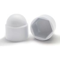 25 Pièces Cache Ecrou Blanc. Cache-écrous M6. Pour Clé De 10 mm. Capuchons De Protection Plastique Cache Boulon Pour Recouvrir Les écrous et Les Têtes De Vis Hexagonales